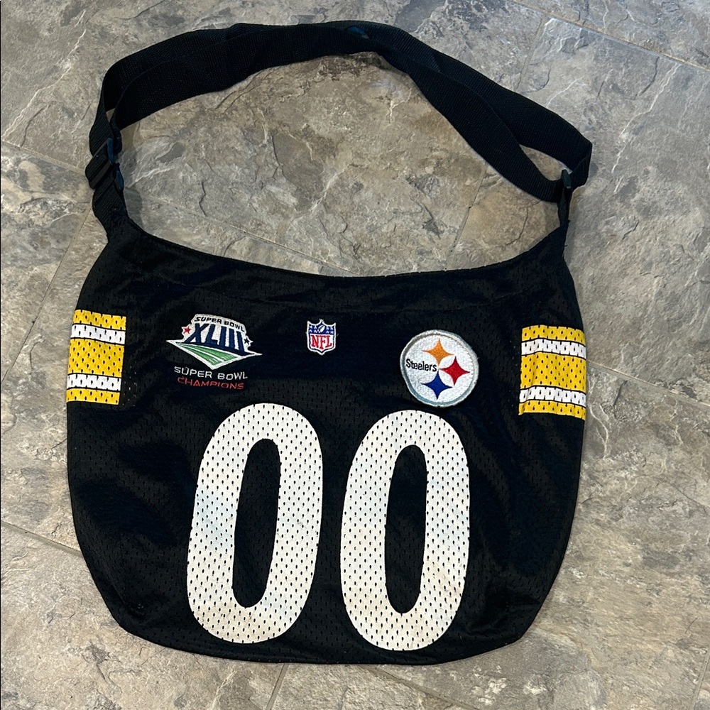 Black NFL Steelers Shoulder Bag
